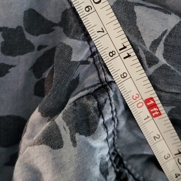 Karen Scott Chambray Cotton Drawstring Printed Shorts - Picture 8 of 9